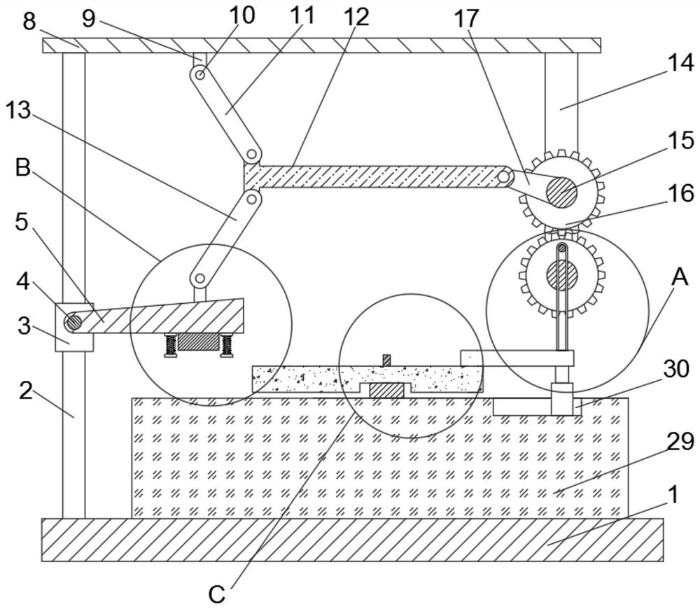 Automatic clamping and labeling device for cylindrical packaging box