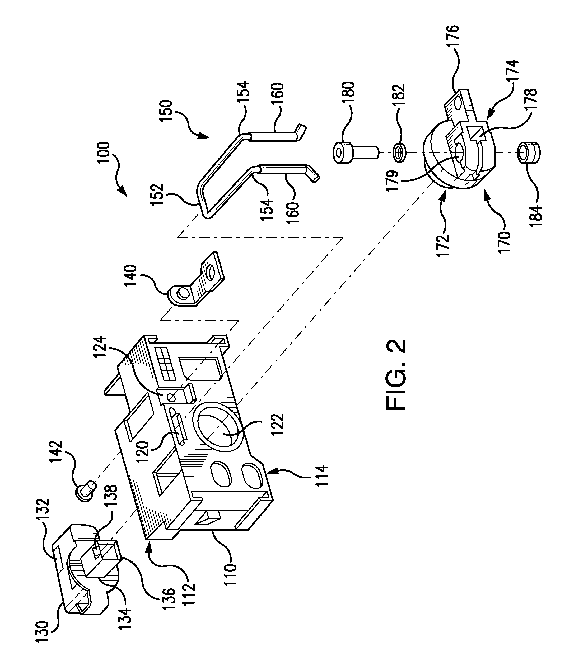 Over-center handle mechanism for increased tactile feedback on a rotary actuator