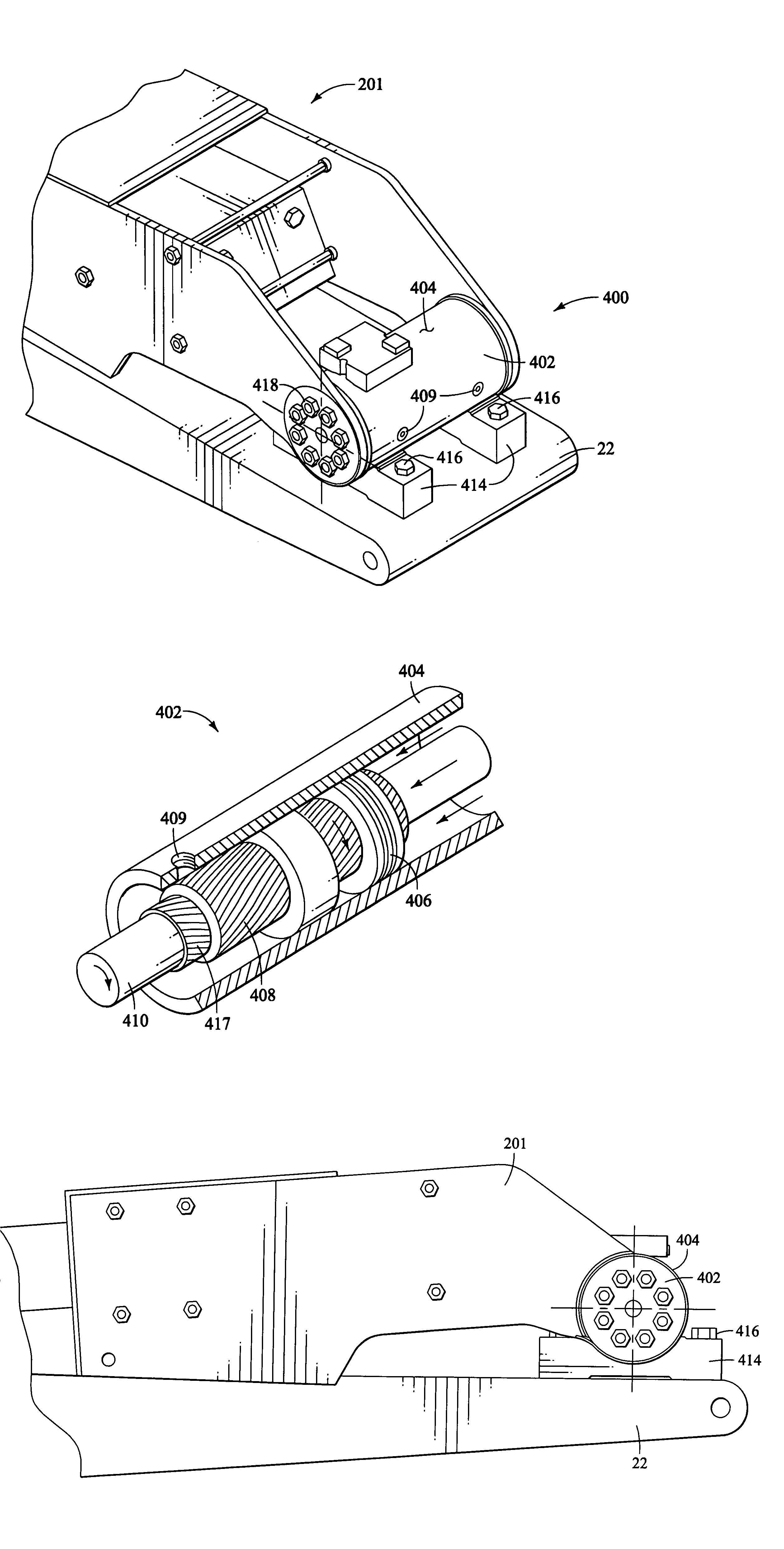 Combination bucket/breaker apparatus for excavator boom stick