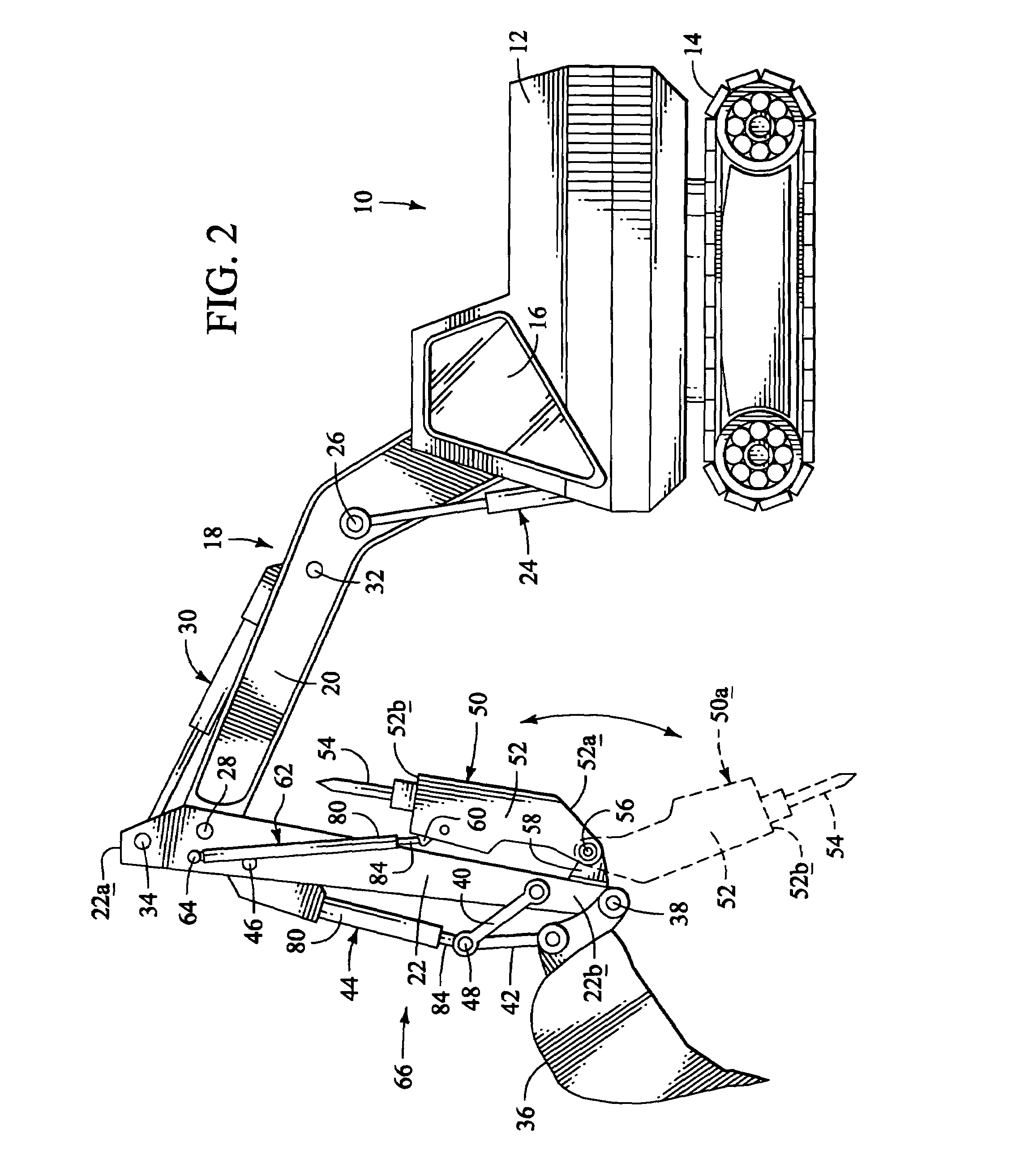 Combination bucket/breaker apparatus for excavator boom stick