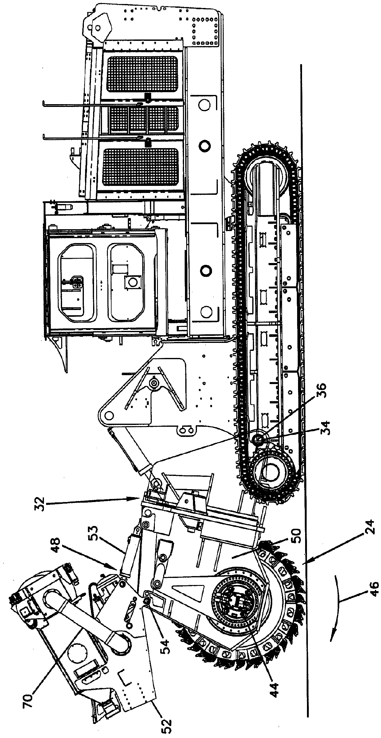 Local dust extraction system for an excavation machine