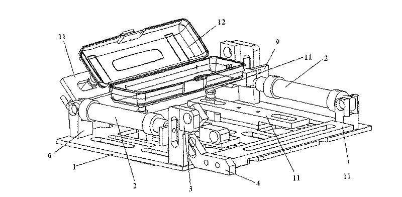 Automatic box folding fixture