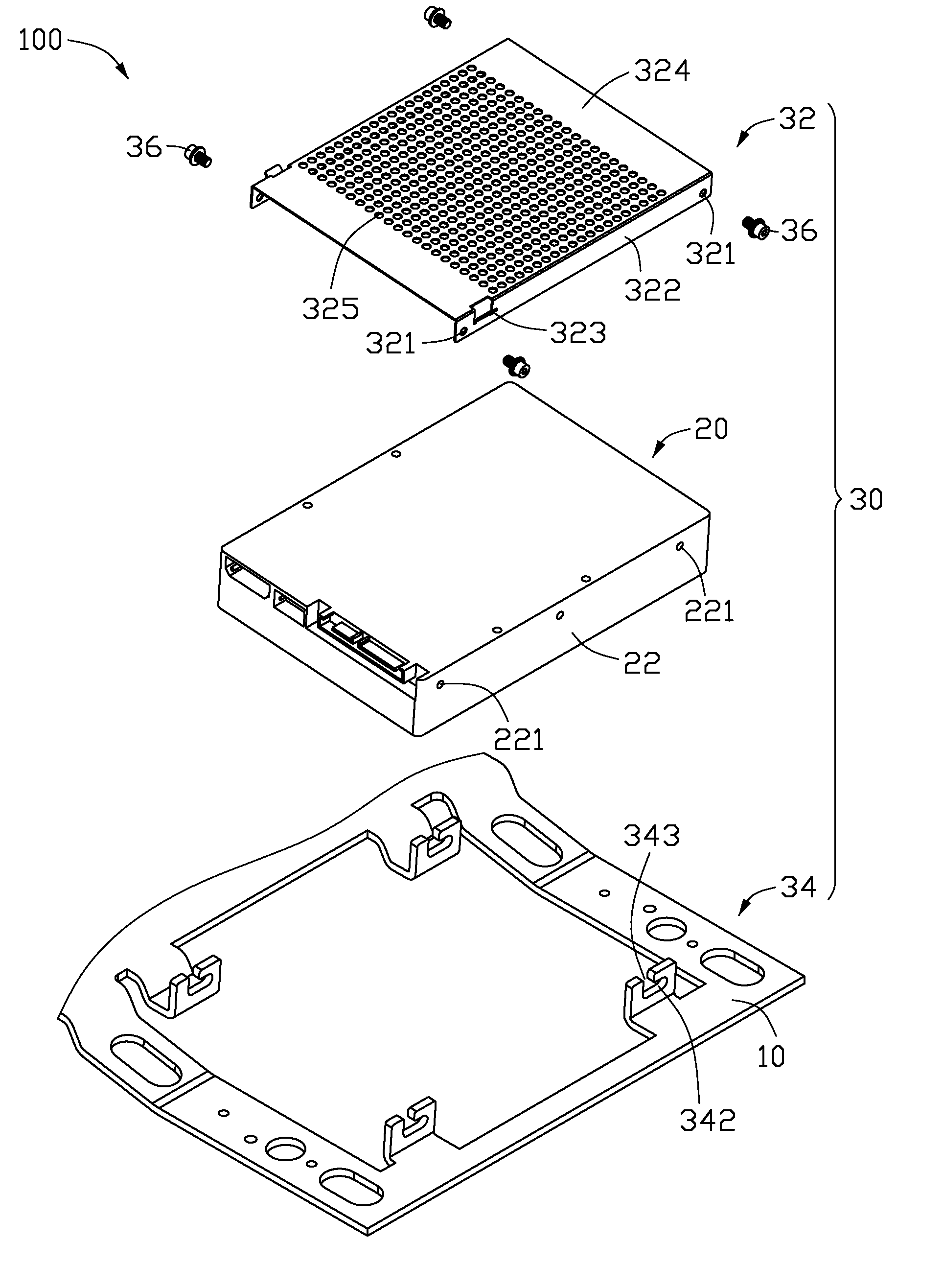 Fixing mechanism for storage device
