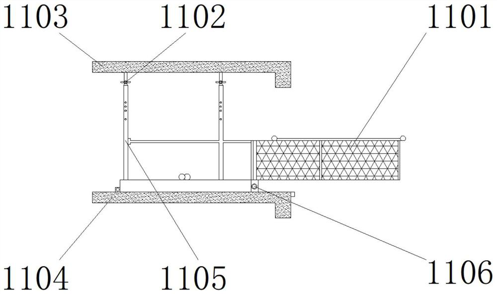 Discharging device for constructional engineering