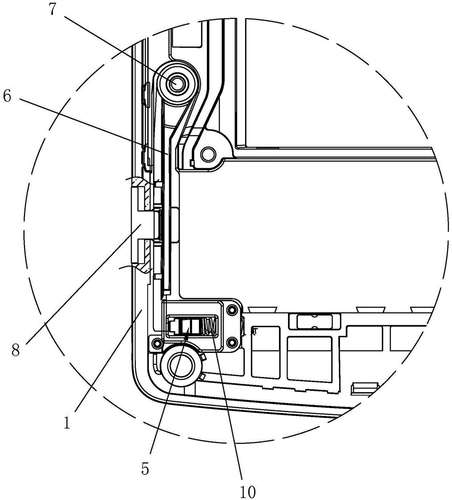 A lever opening structure of a battery cover