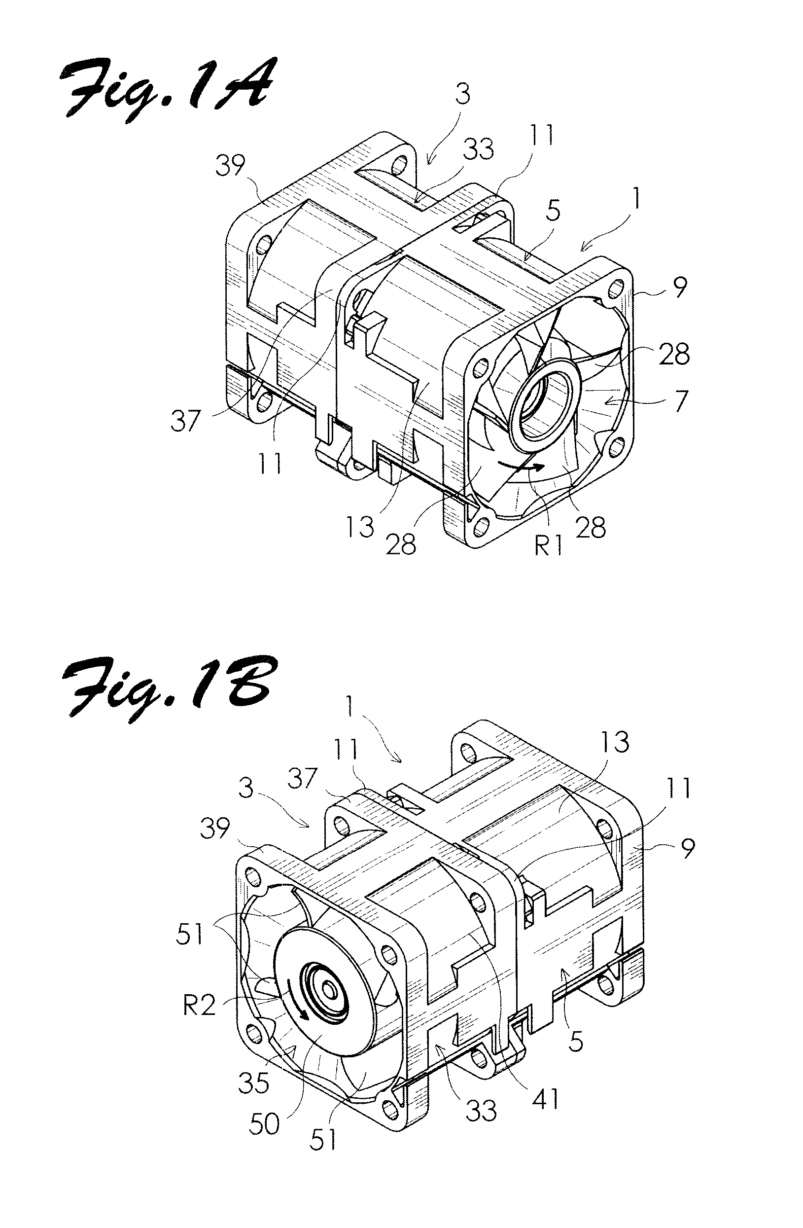 Counter-rotating axial flow fan