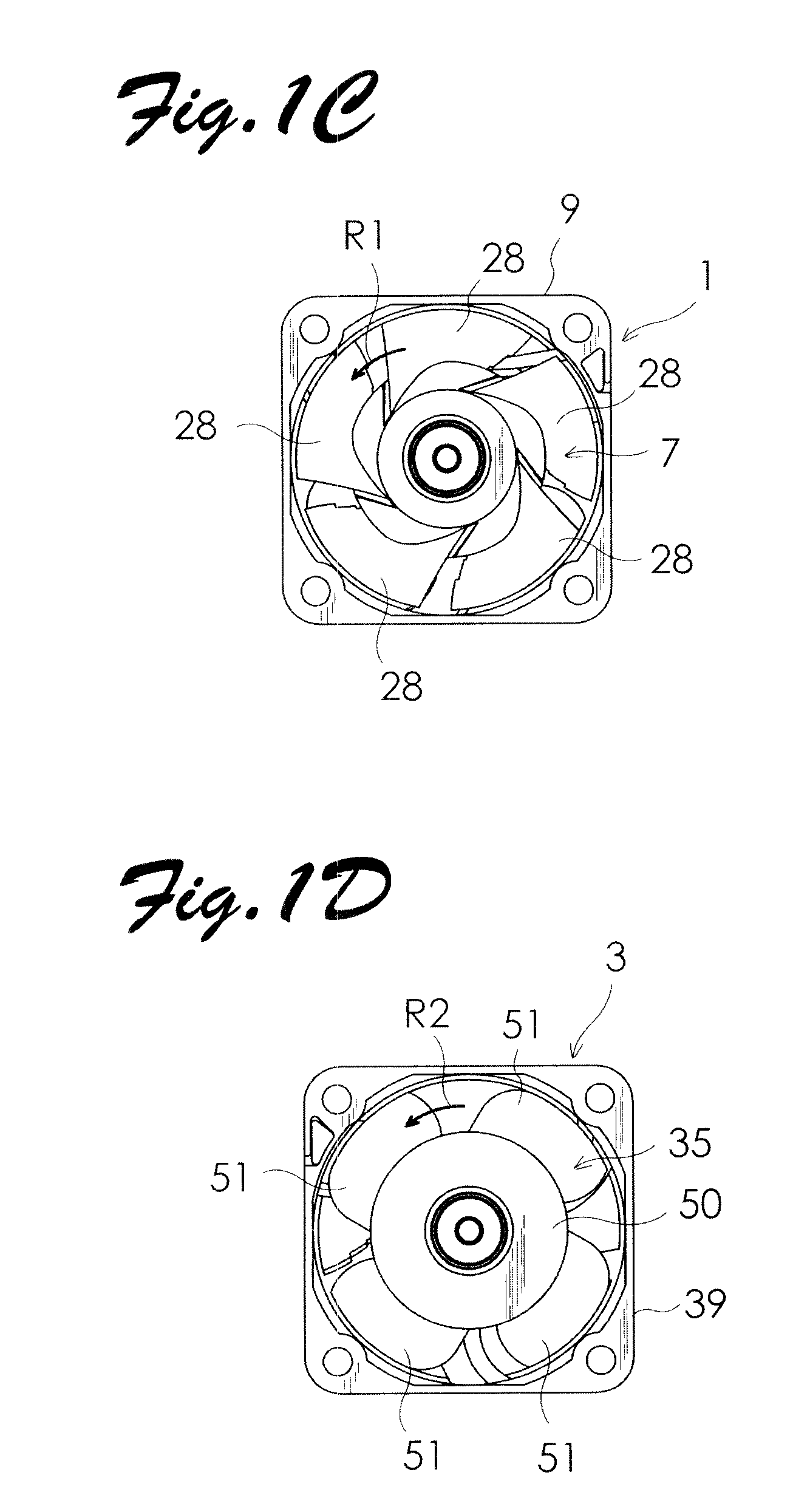 Counter-rotating axial flow fan