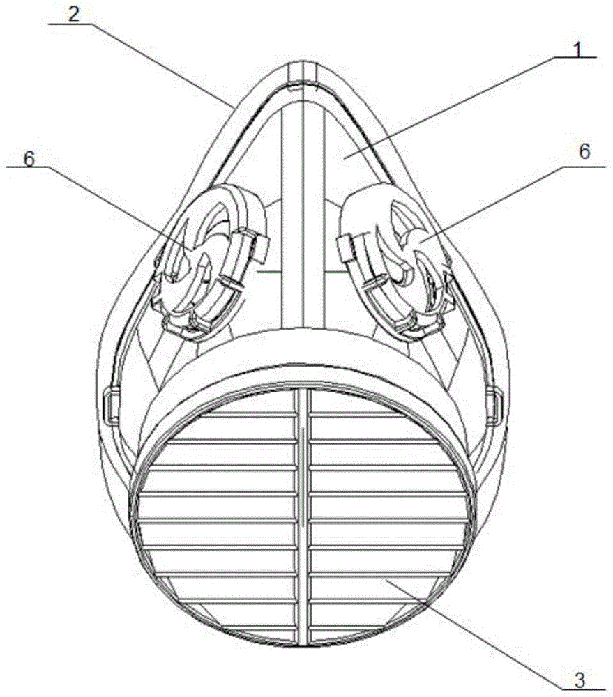 Built-in breather valve and air filtering mask of fan