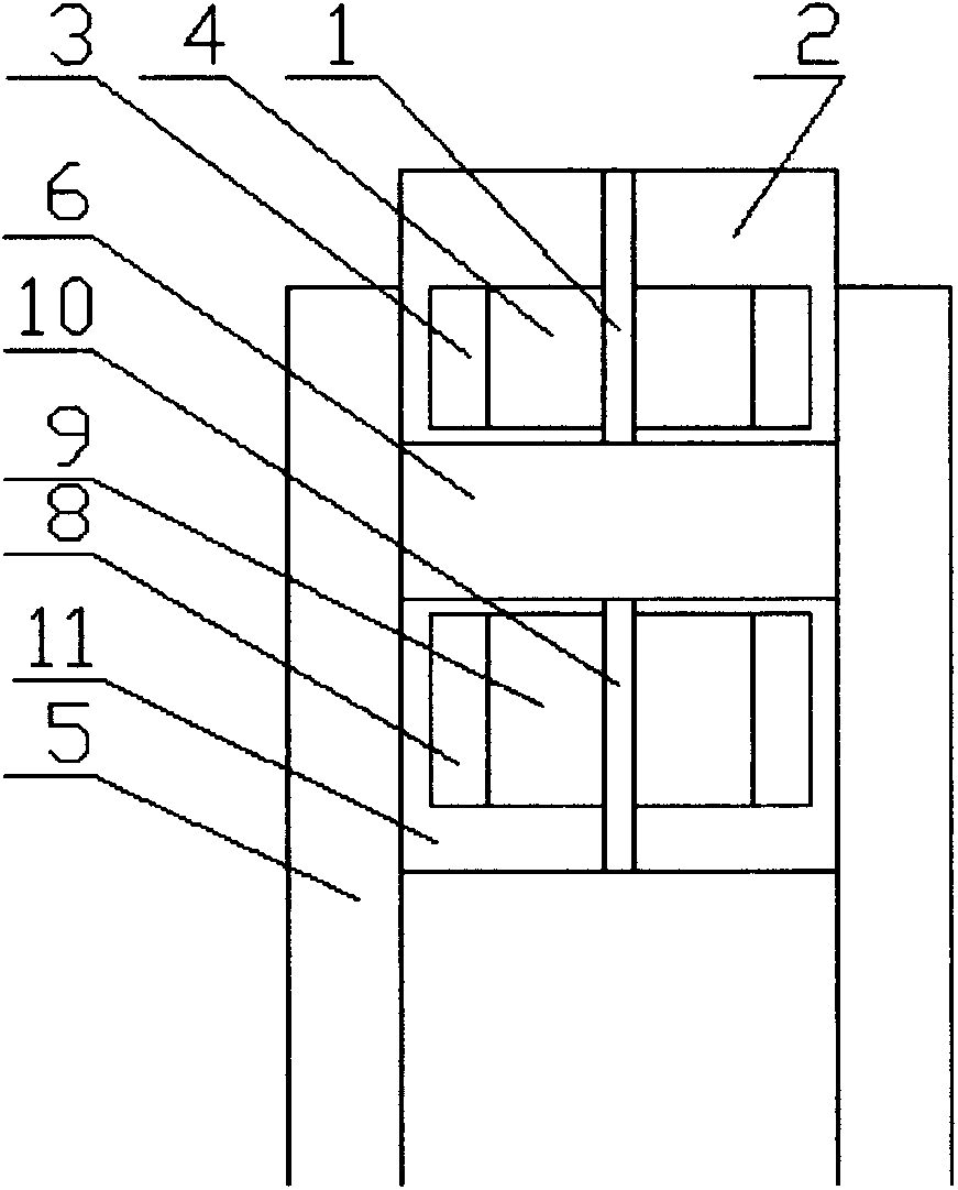 Internally-installed shutter rotation magnetic control device