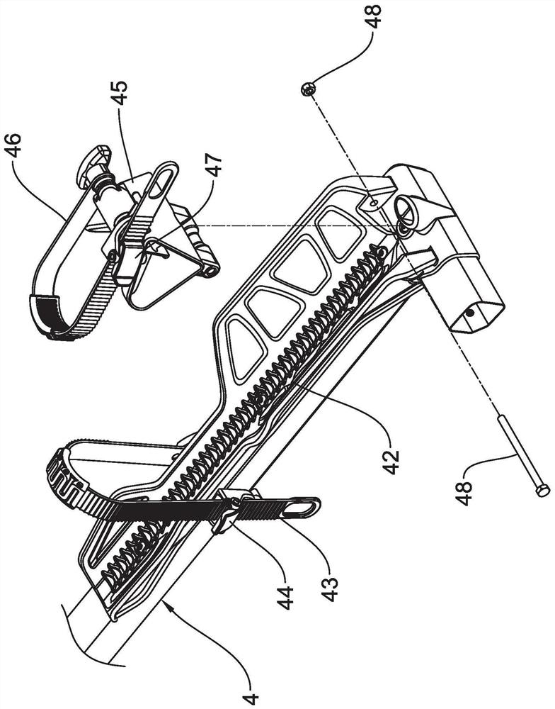 BICYCLE FRONT WHEEL POSITIONING MEMBER of carrying frame