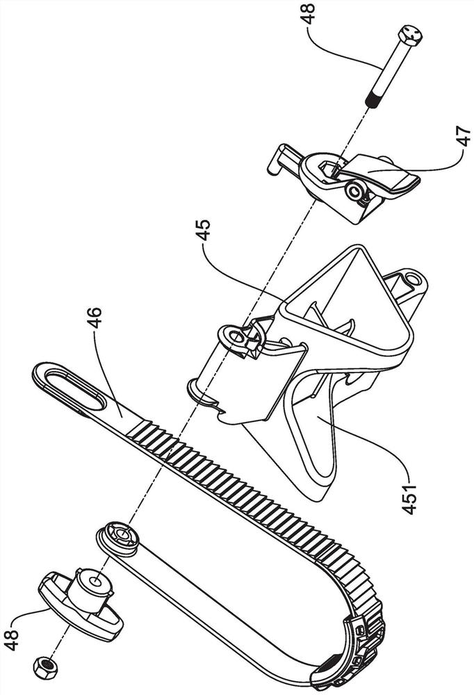 BICYCLE FRONT WHEEL POSITIONING MEMBER of carrying frame