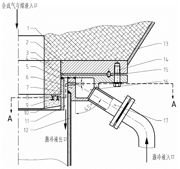 Novel quenching ring for entrained-bed gasifier