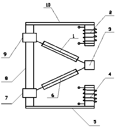 Piezoelectric and electromagnetic hybrid variable-frequency micro-power generation assembly and method for same