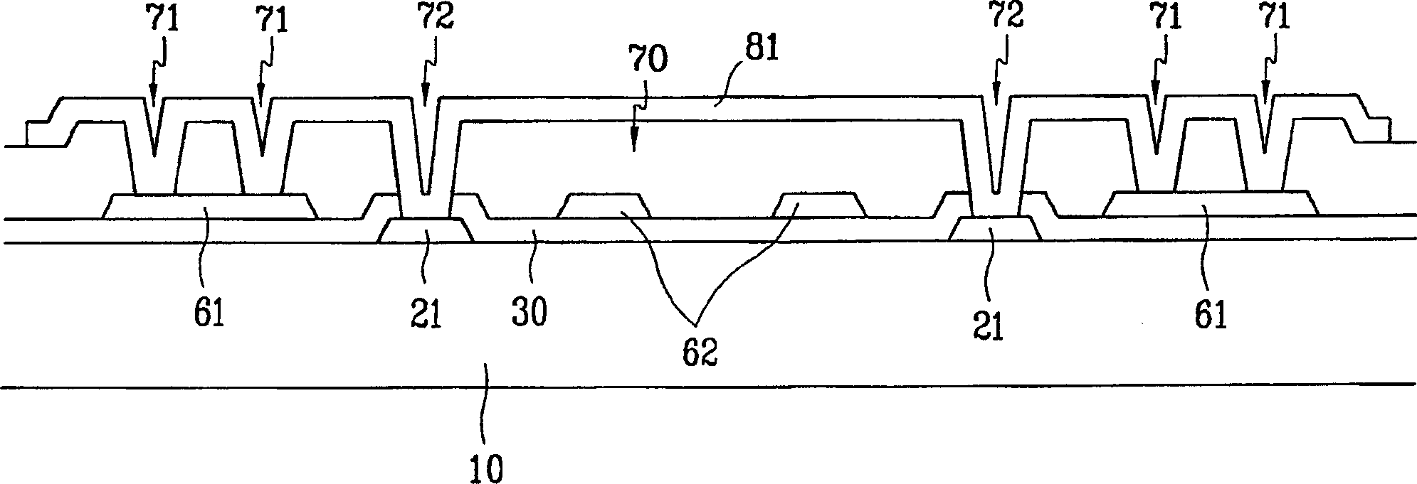 Thin film transistor array for a liquid crystal display