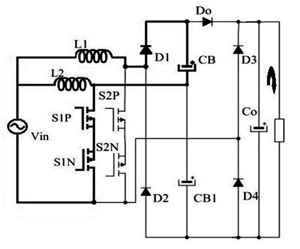 Low-input voltage bridgeless staggered voltage-multiplying power factor correction device