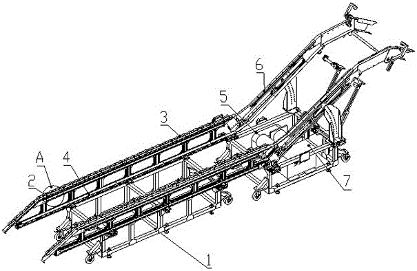 Stair and stair chain combining tool