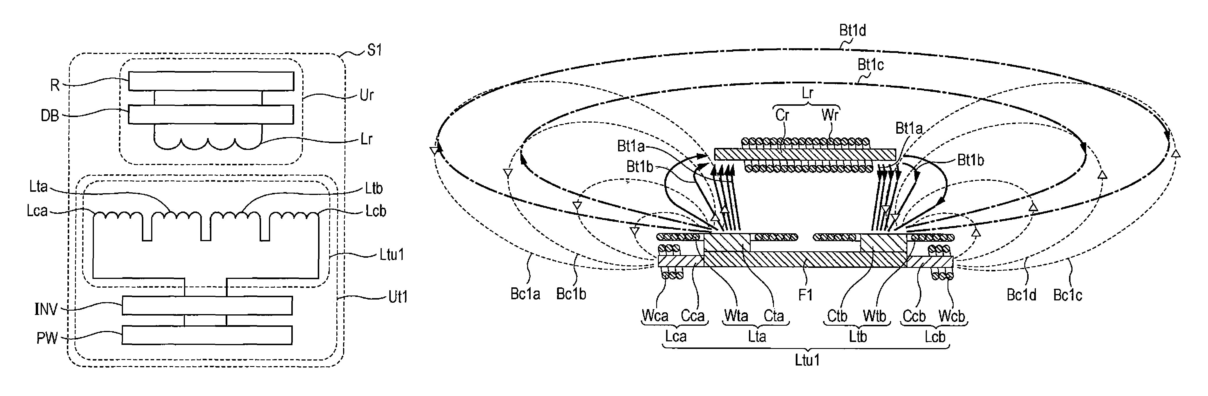 Power feeding coil unit and wireless power transmission device