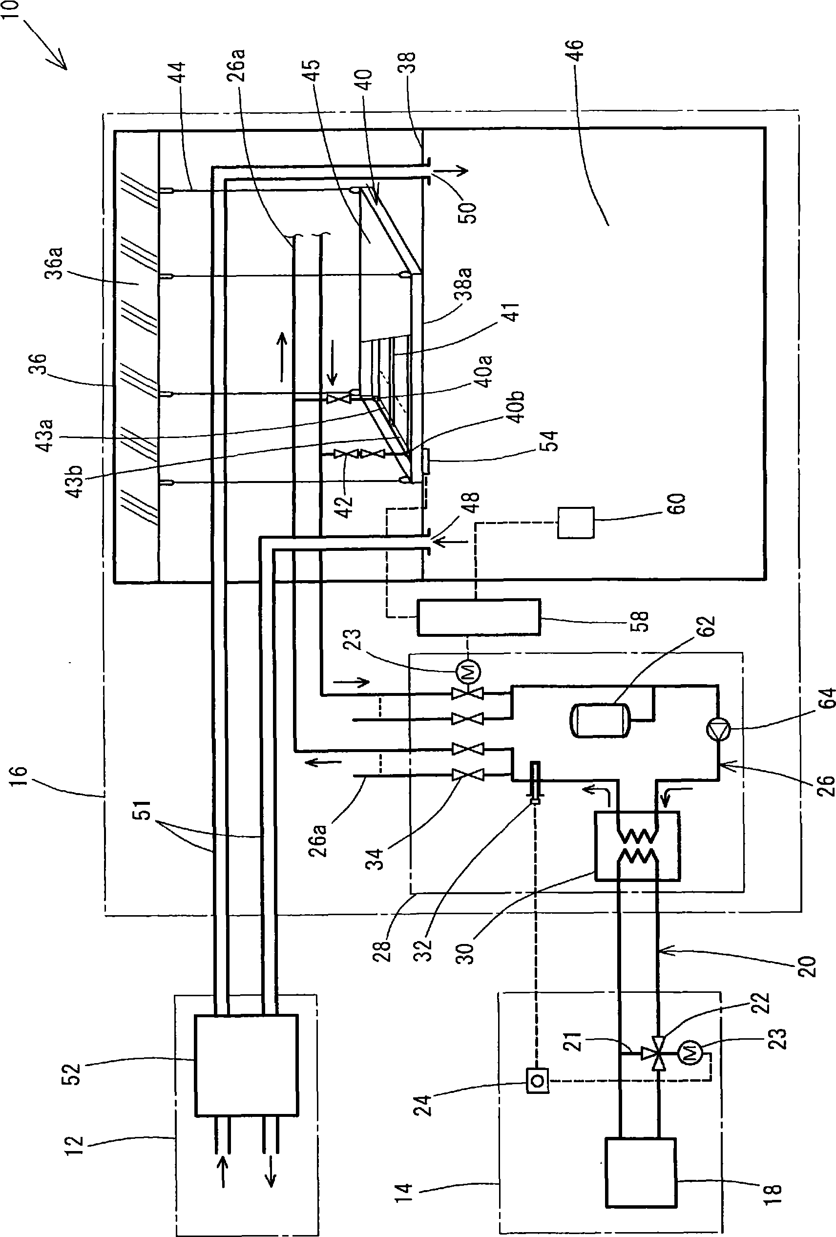 Radiation type cooling and heating device