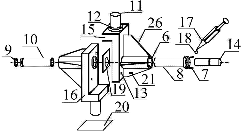 Testing device for shear-resistant fatigue property of chemical anchoring stud