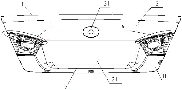 Car trunk outer panel assembly