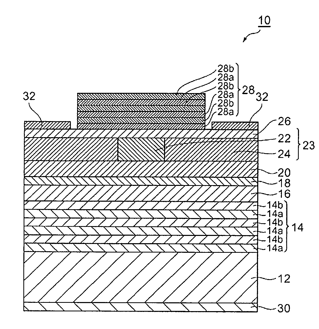 Semiconductor light-emitting device with a surface emitting type