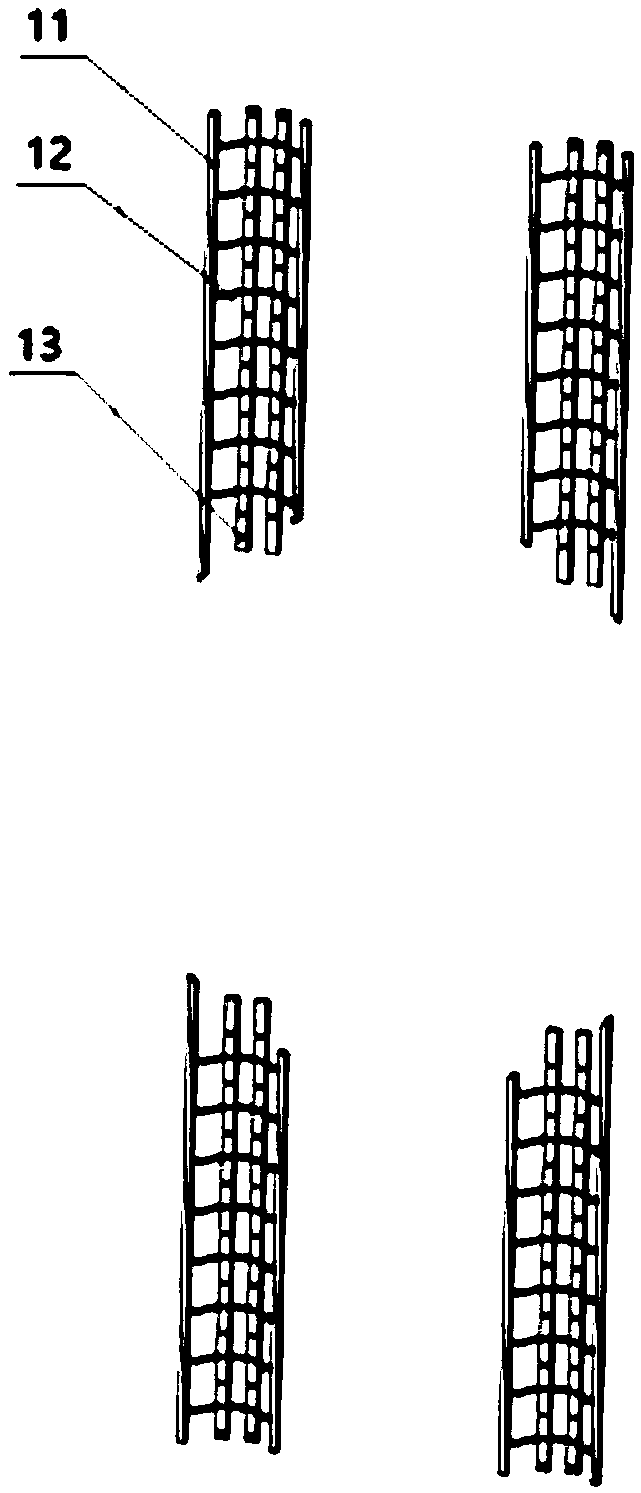 Switching mechanism of elevator running rail for multi-car paralleling