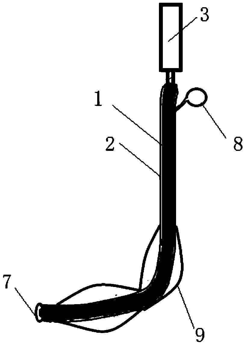 Flexible laryngeal mask with locating guide core and using method thereof