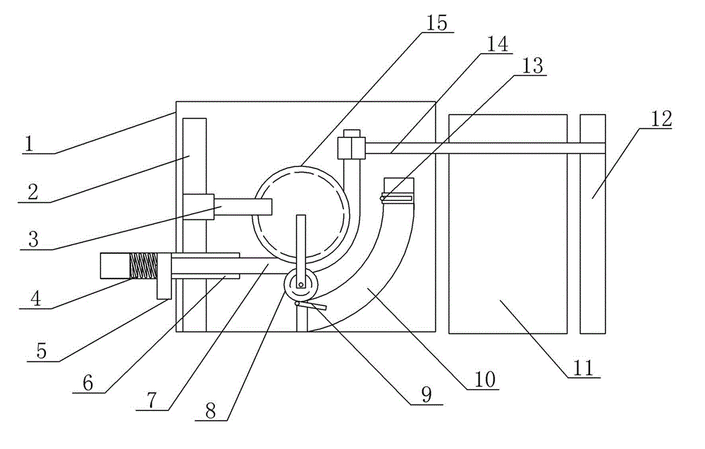 Steel pipe bending device