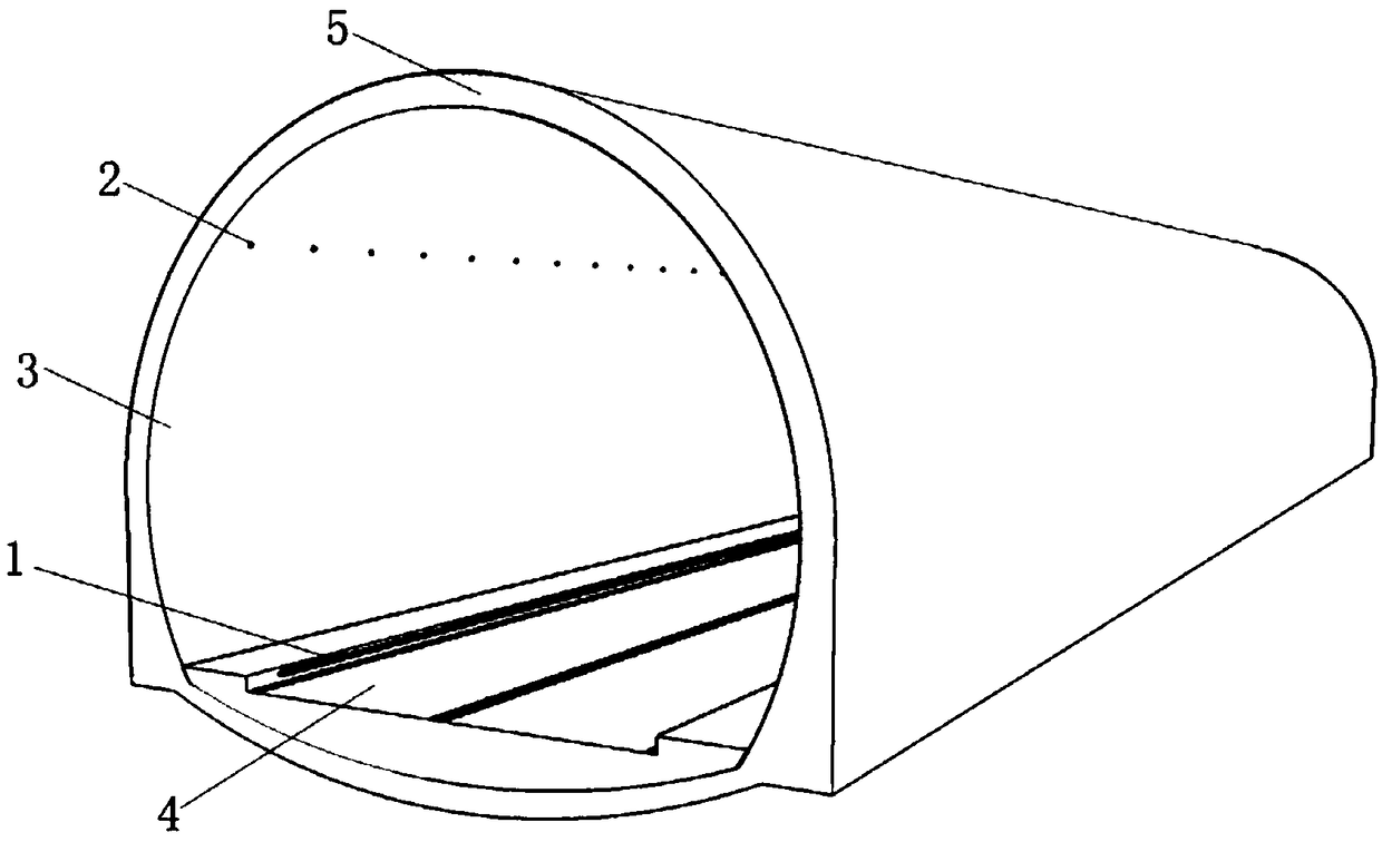 Tunnel low-altitude auxiliary inducing illumination system and method