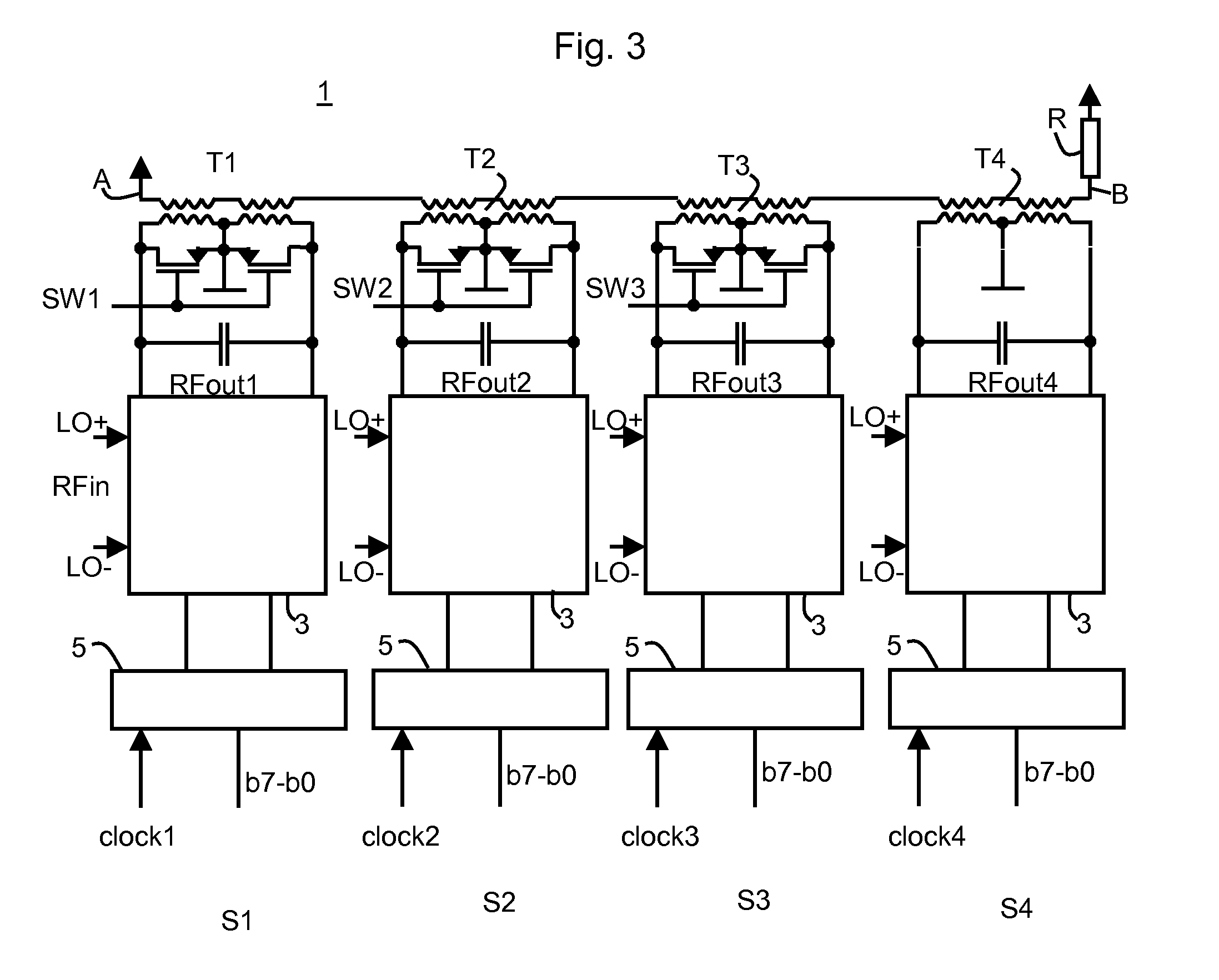 Output stage for a digital RF transmitter, method for providing an RF output signal in a digital RF transmitter, and digital RF transmitter