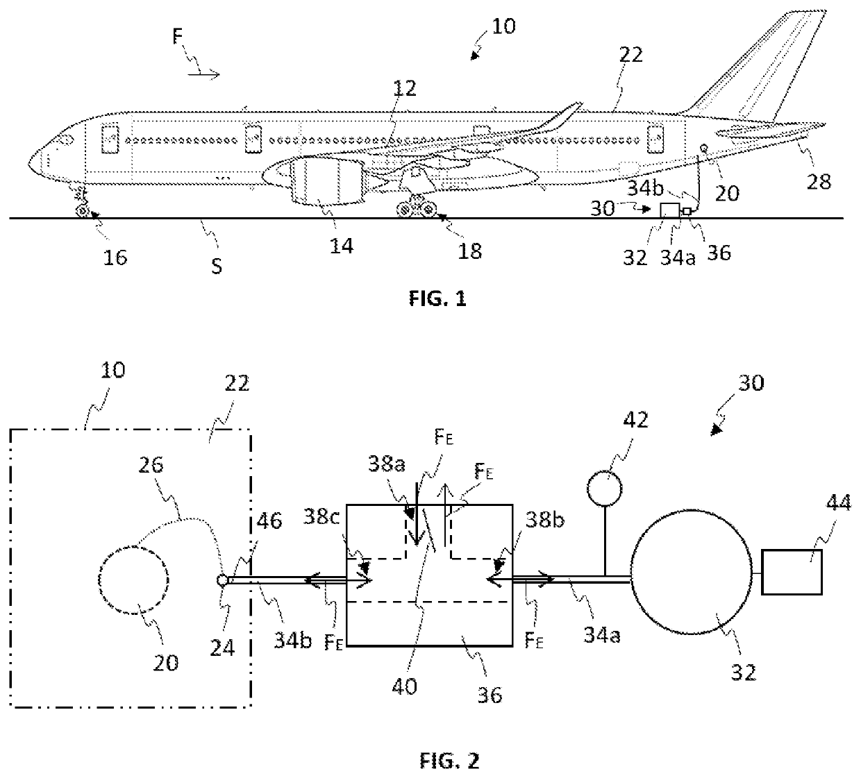 Depressurizing system and method for a cabin of an aircraft on the ground from the outer side of the aircraft