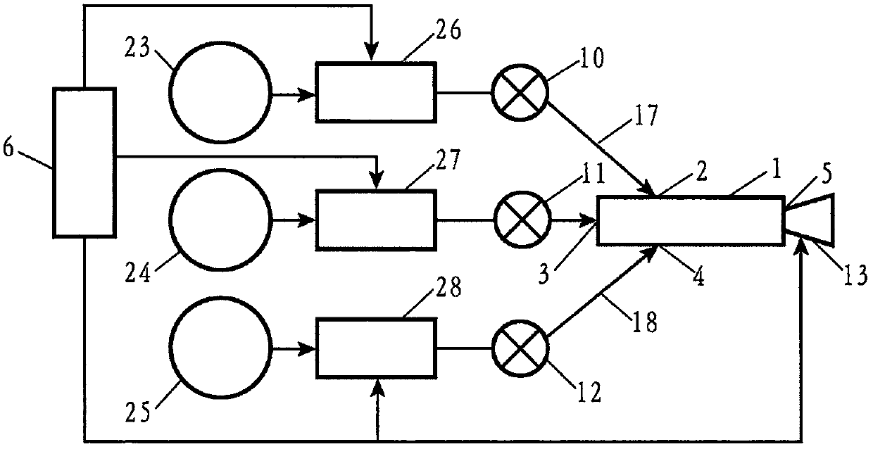 Low-pressure conveying spraying device