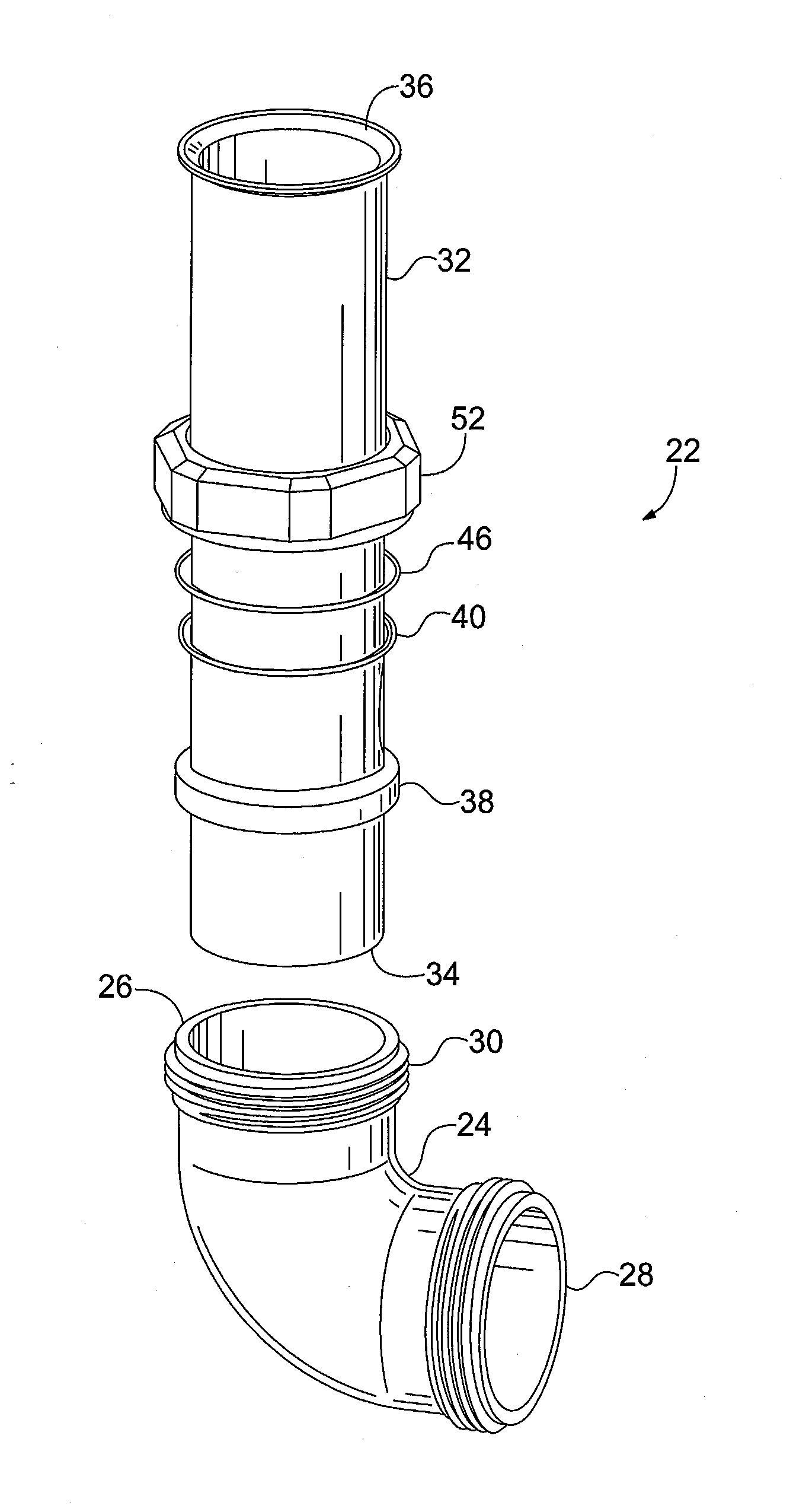 Fitting Securement Ring for Threaded Connector