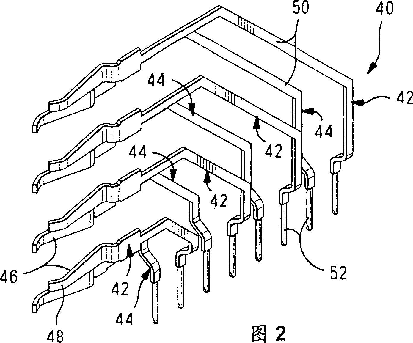 Connector assembly with shielded modules and method of making same