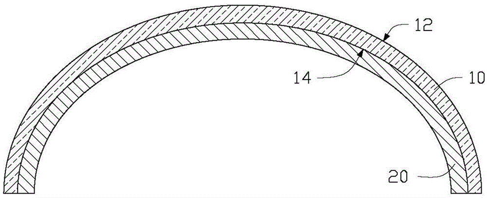 Curved surface touch device and method for manufacturing same