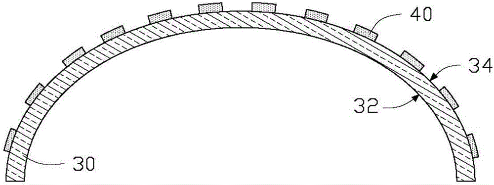 Curved surface touch device and method for manufacturing same