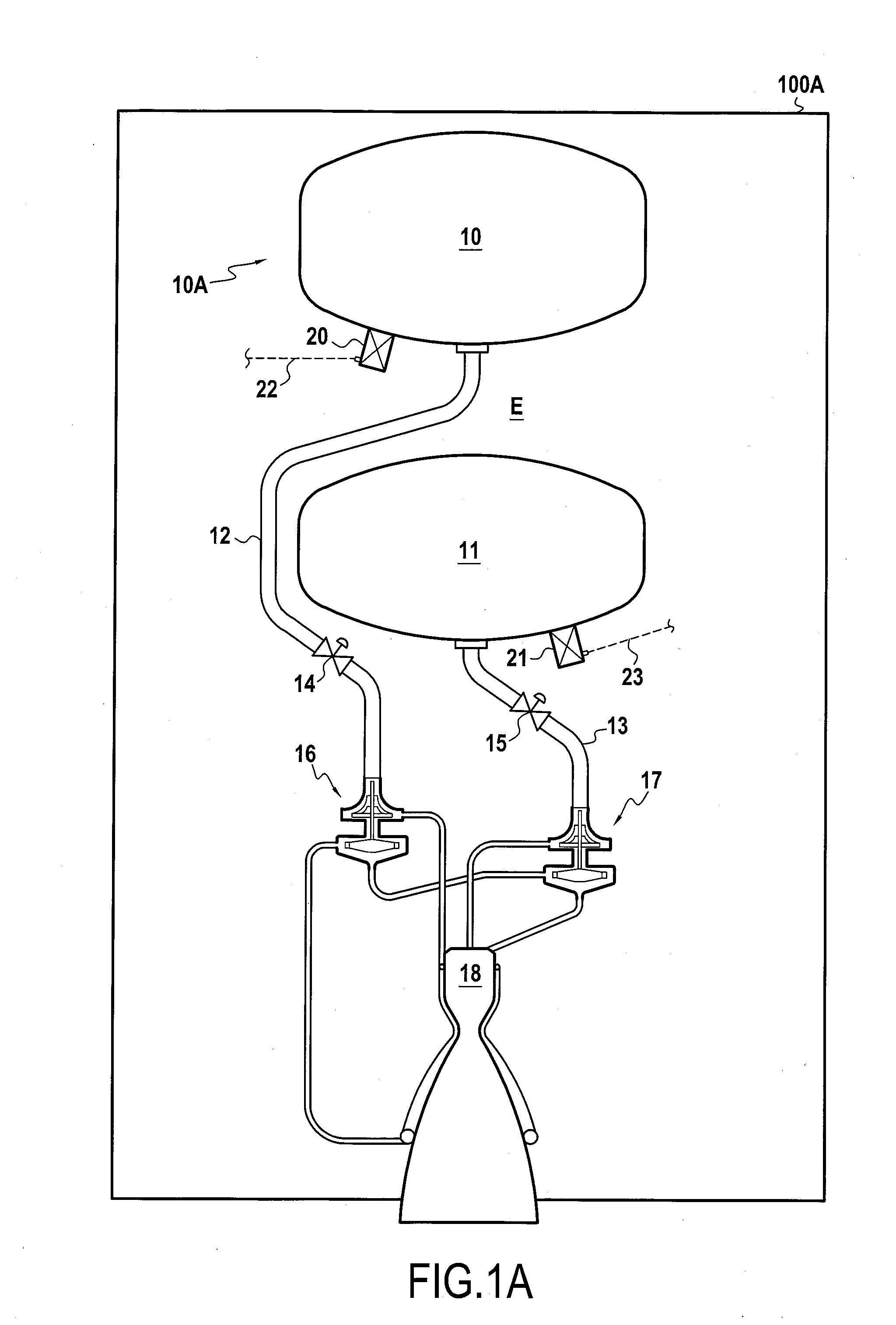 Device for feeding a rocket engine with propellant