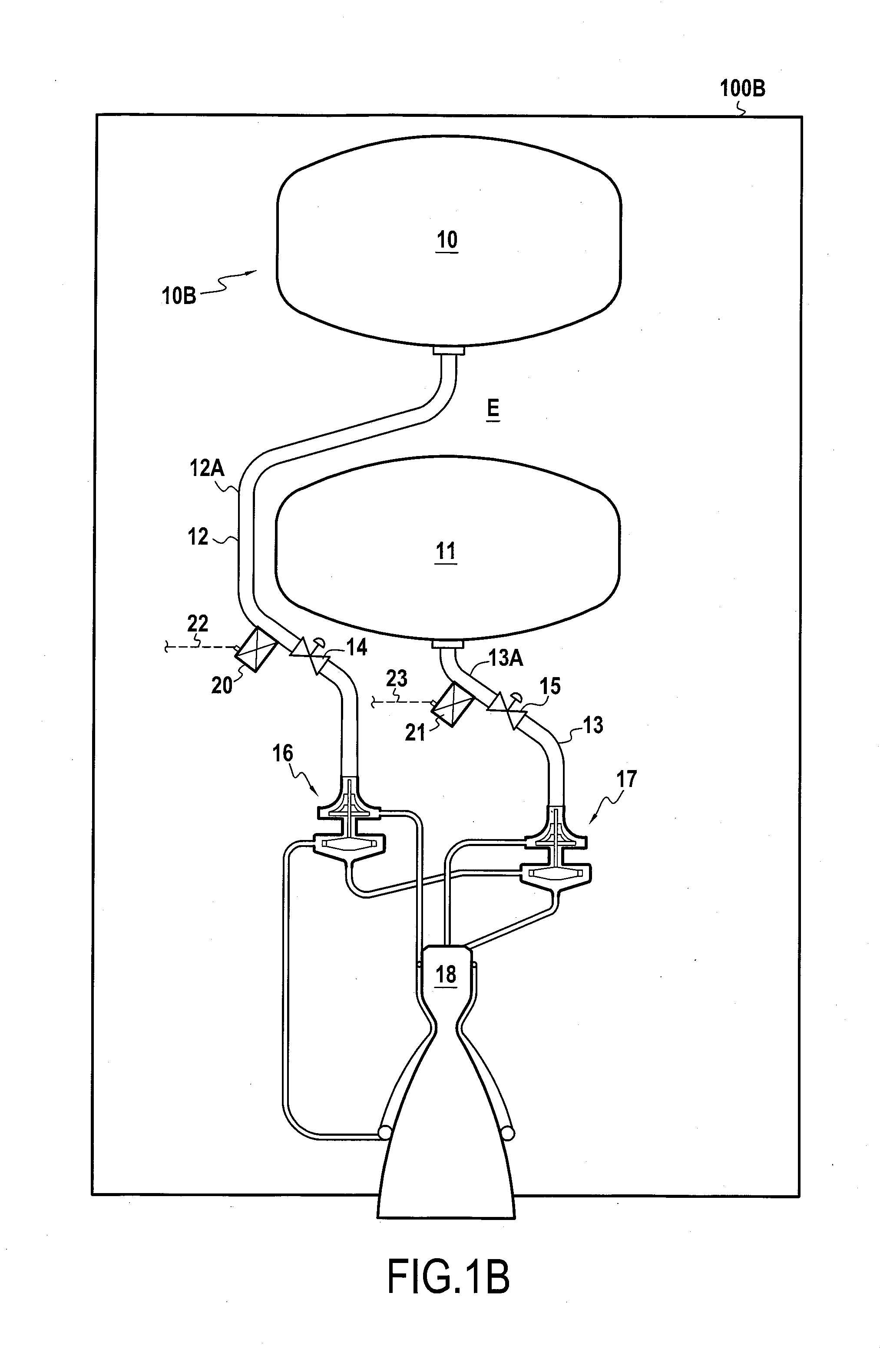 Device for feeding a rocket engine with propellant