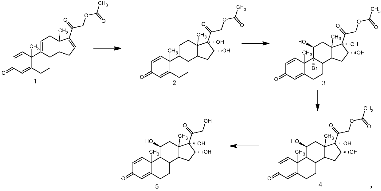 Method for preparing 16 alpha-hydroxyprednisolone