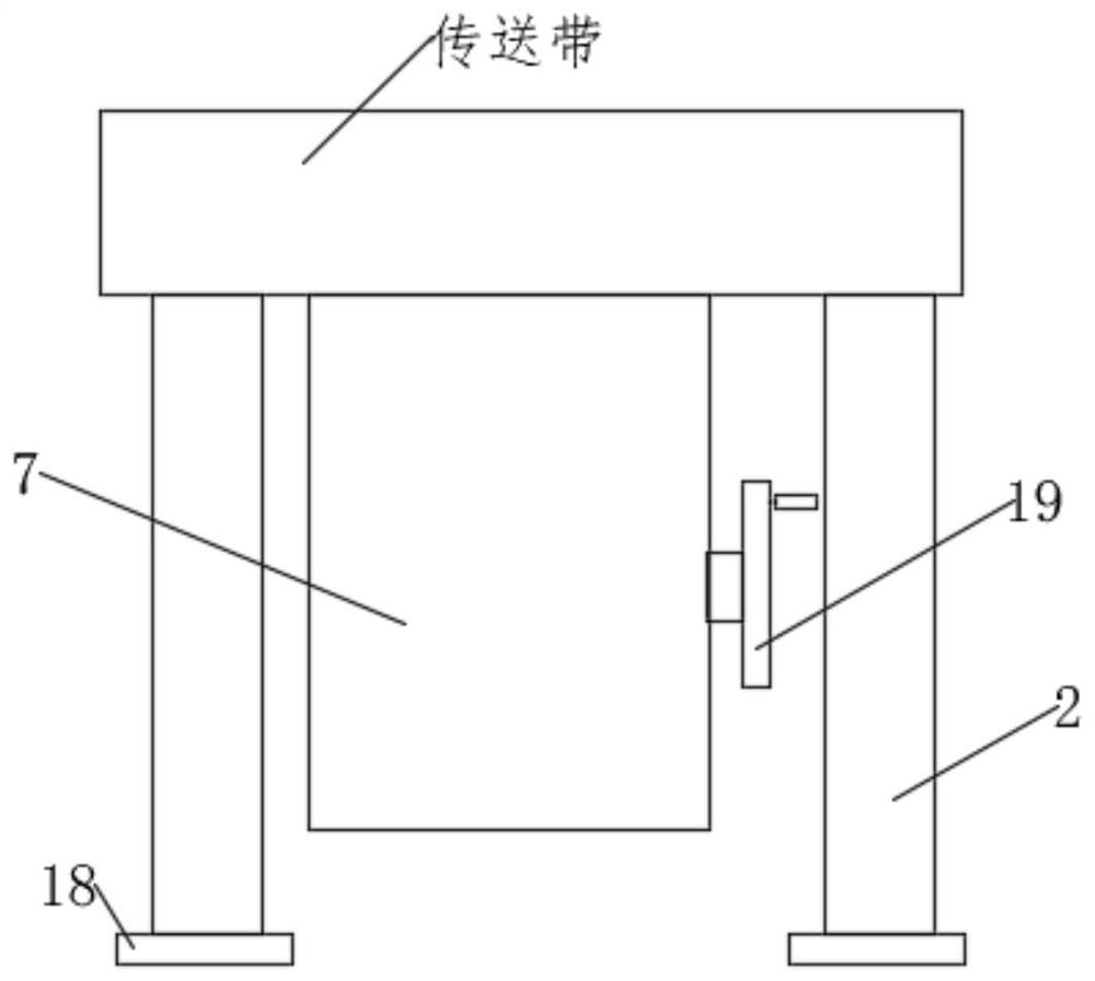 A conveying device for material handling