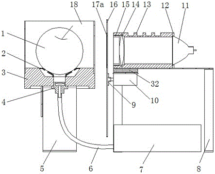 Portable near-infrared fruit internal quality detection device with adjustable light spots