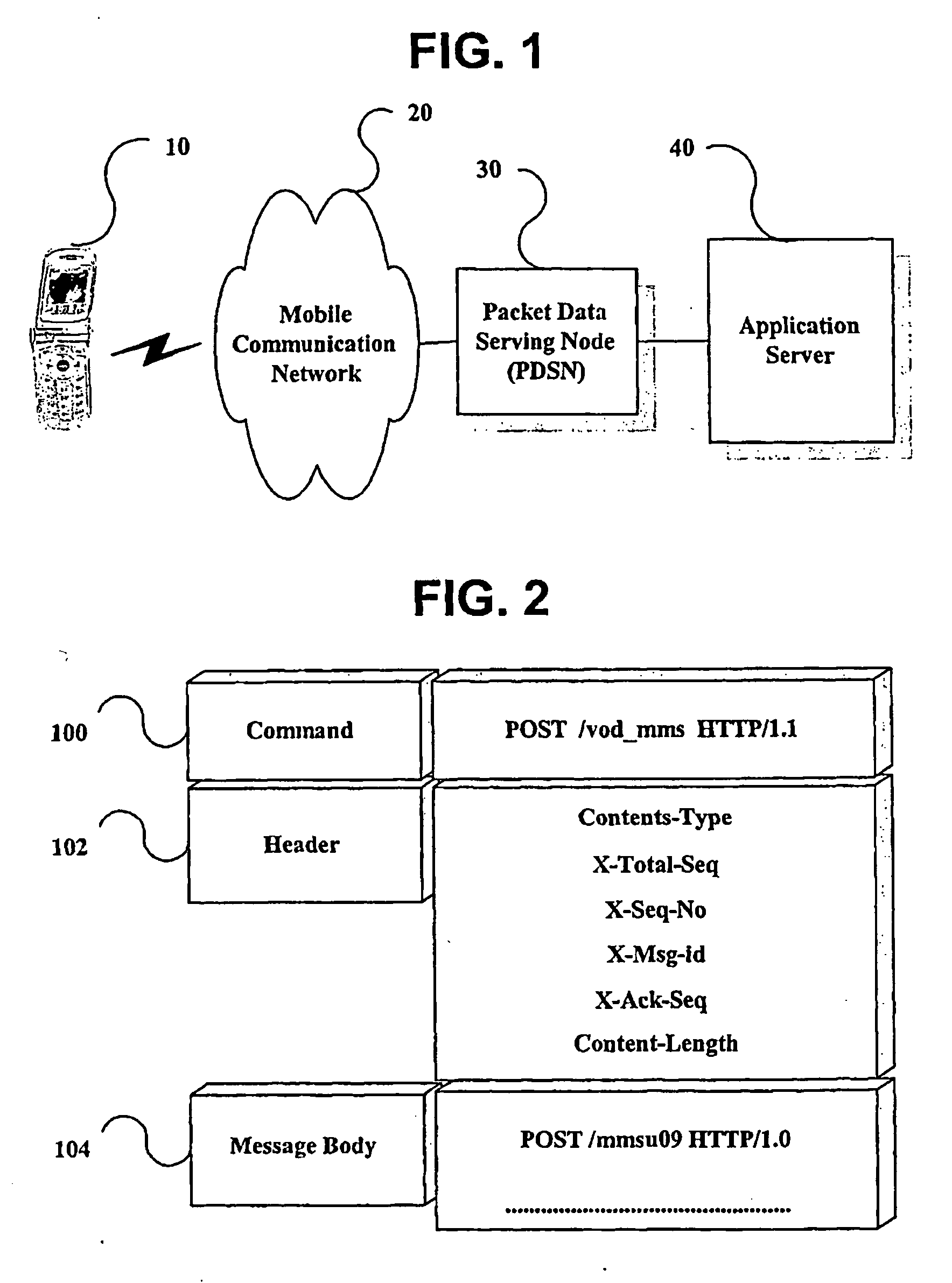 Method for controlling a media message upload through a wireless communication network