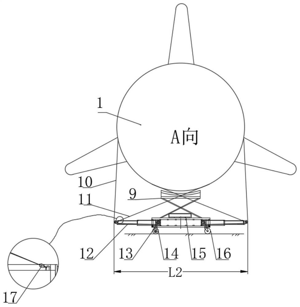 Split type captive balloon ground anchoring system