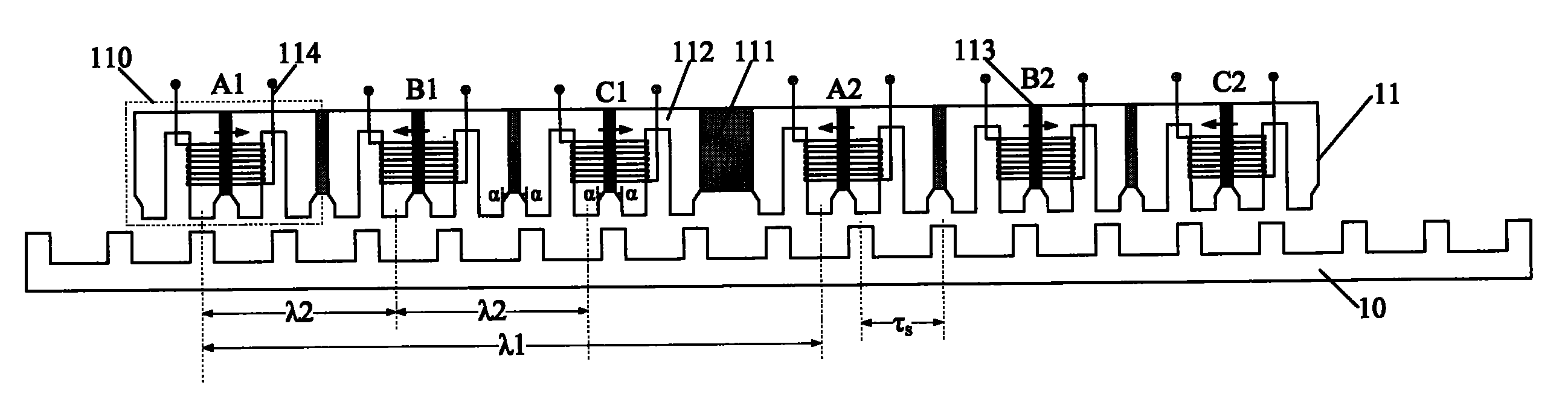 Complementary type modularization permanent-magnetism linear motor and motor die set formed by same