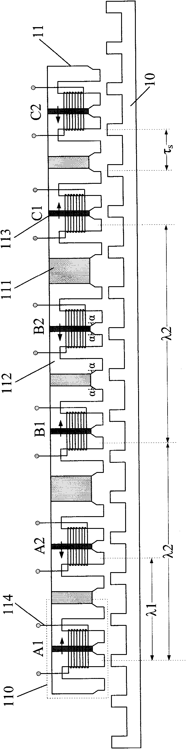 Complementary type modularization permanent-magnetism linear motor and motor die set formed by same