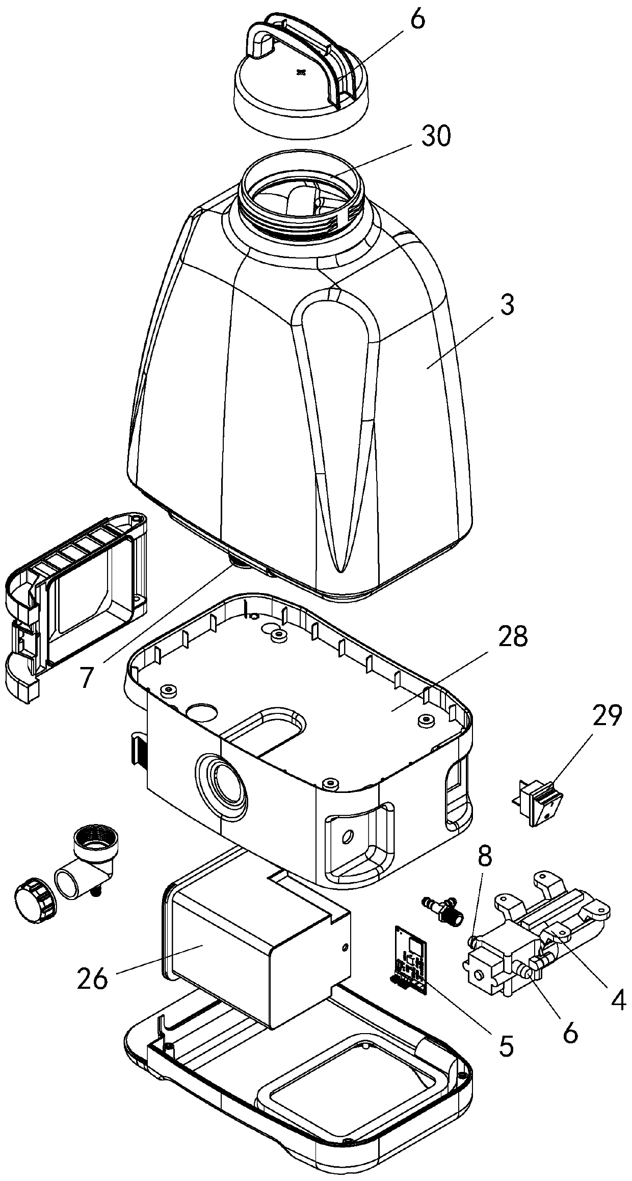 Multifunctional remote-control water sprinkling can