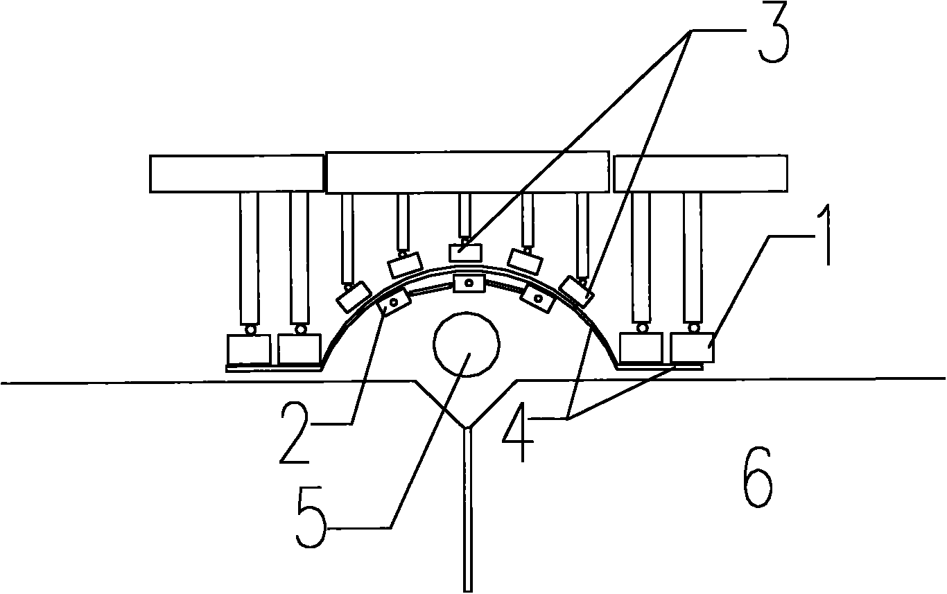 Supporting and pressing type caulking machine for concrete face rockfill dam panels