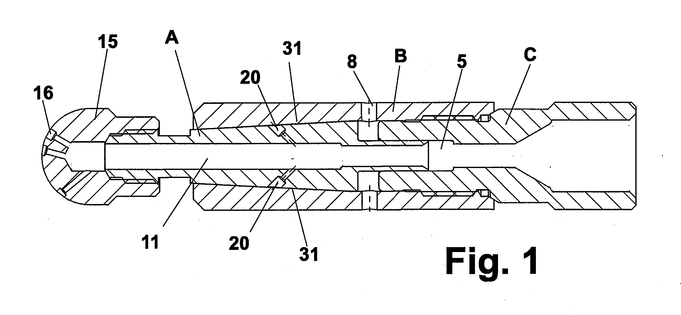 Self regulating fluid bearing high pressure rotary nozzle with balanced thrust force