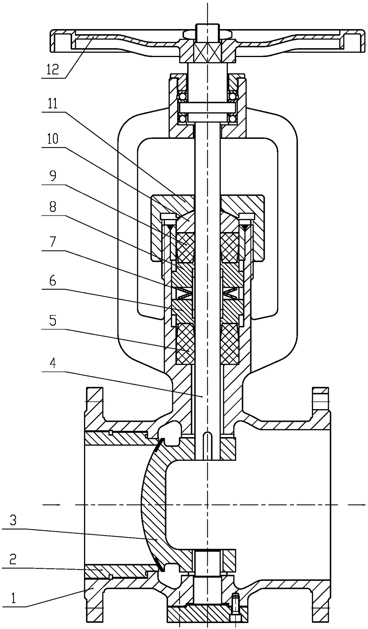 An anti-leakage V-type ball valve