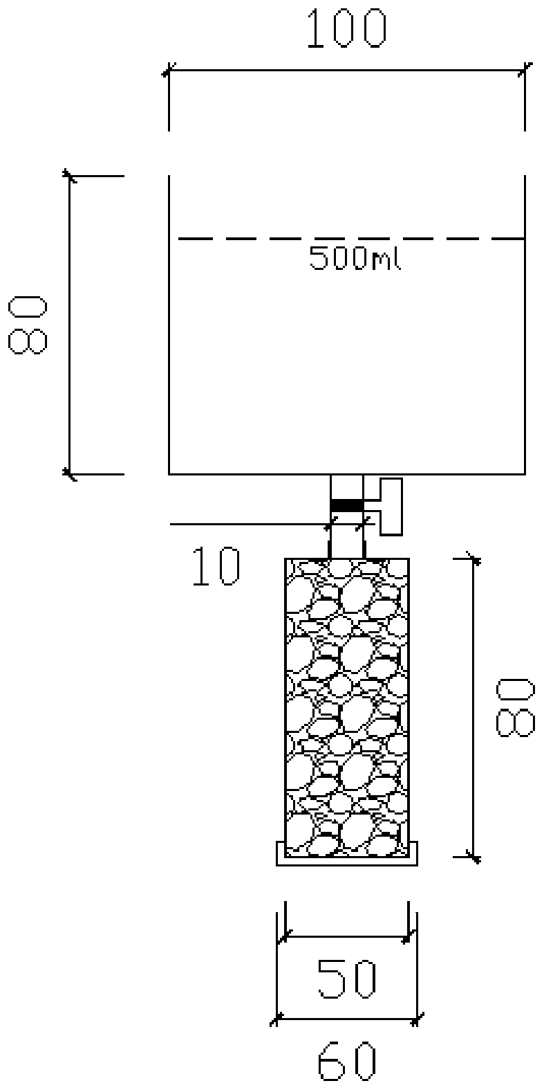 Device and method for testing permeation flowing property of geopolymer slurry